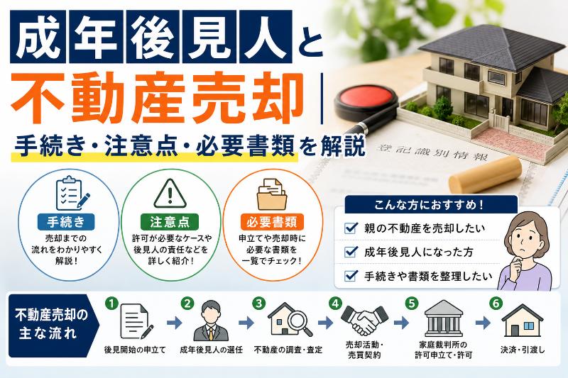 成年後見人と不動産売却｜手続き・注意点・必要書類を解説