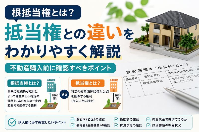 抵当権と根抵当権の違い