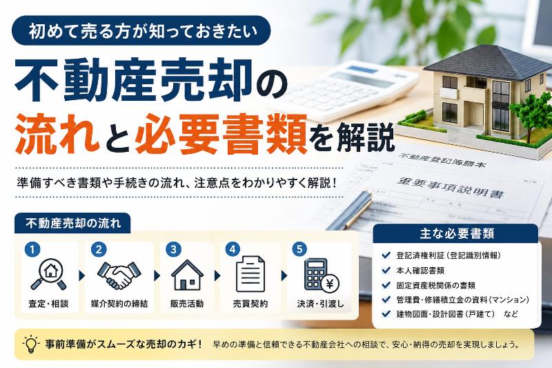 不動産売却の流れ＋必要書類