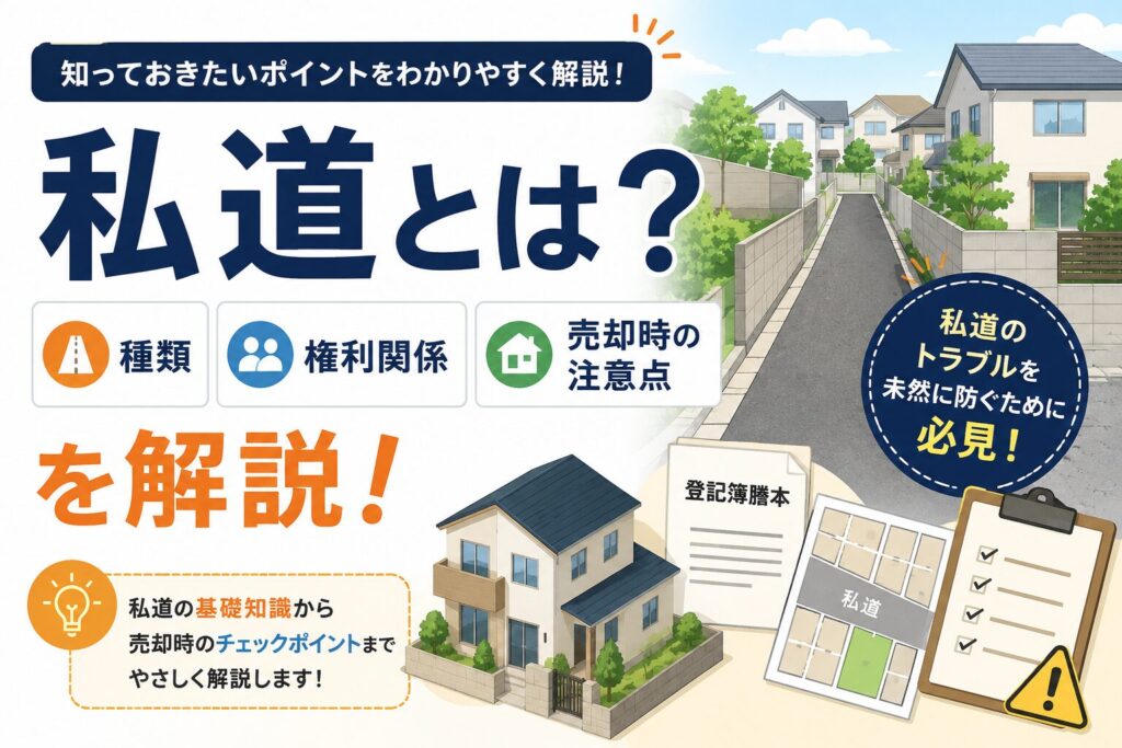 私道とは？種類・権利関係・売却時の注意点を解説