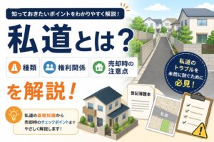 私道とは？種類・権利関係・売却時の注意点を解説